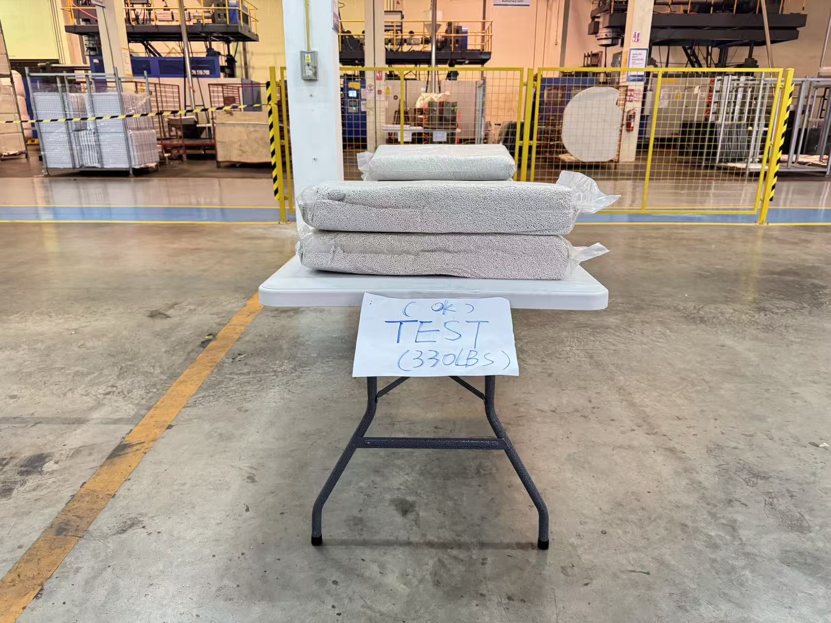 330 lb Static Load Test on a Bestone HDPE Folding Table